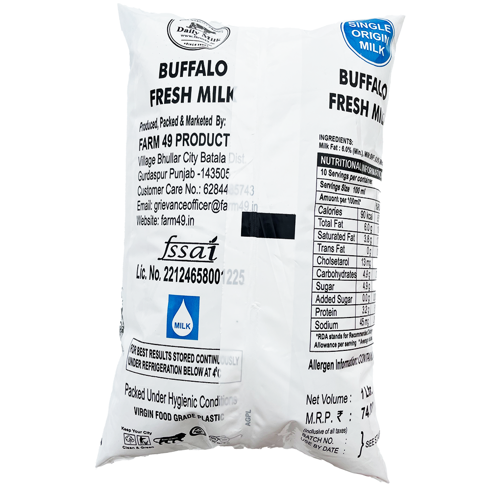 Pure Buffalo Milk 1000ml